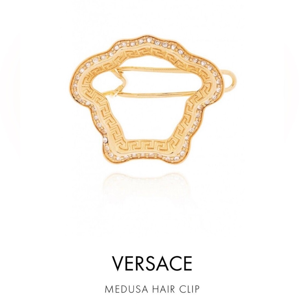 Versace Gold Color Medusa Shape Hair Clip